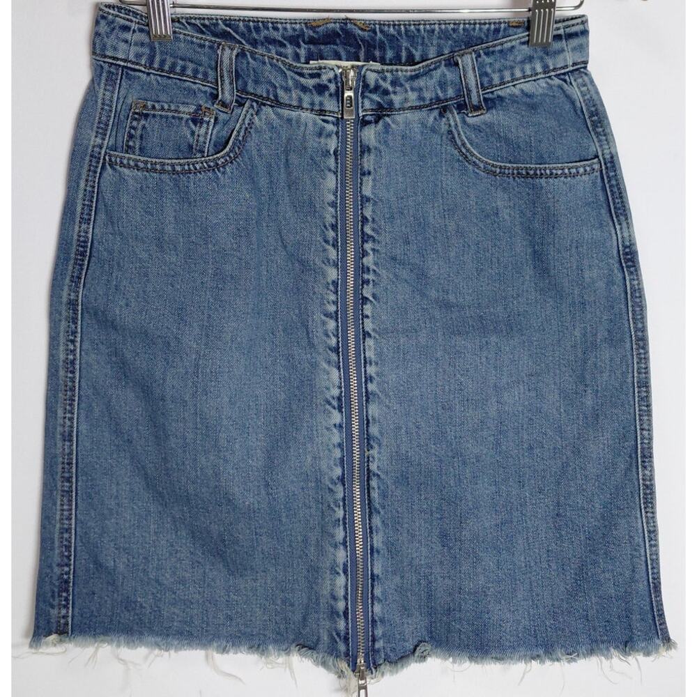 FOR THE Republic Denim Skirt Blue Solid Lightweight Women Size 6/27